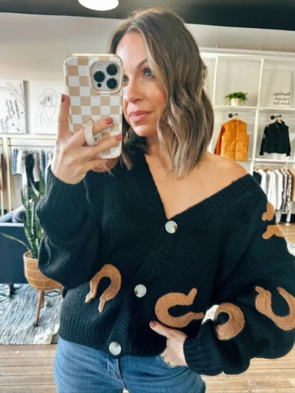 Horseshoe Patch Cardigan